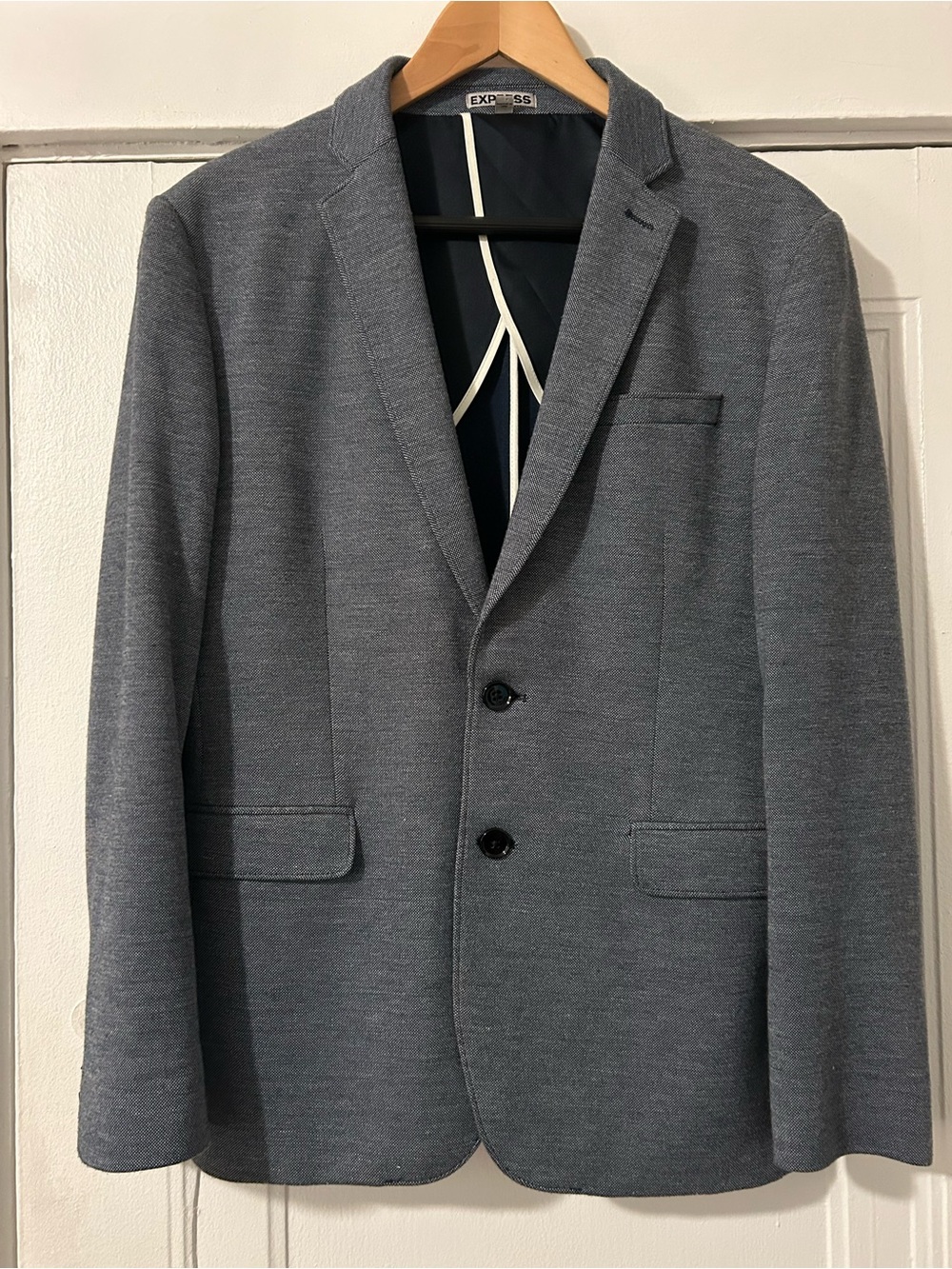 Express Men's Charcoal Knit Sport Coat